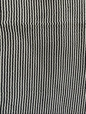 Vintage 90s Ribbed Apparel Fabric Beige Black 10 yards L x 46"W Medium Weight